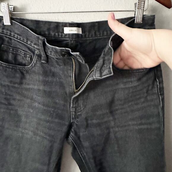 Vince Black Tomboy Jeans Women's Size 27 Straight Cropped Leg 5 Pocket Style - Picture 5 of 14
